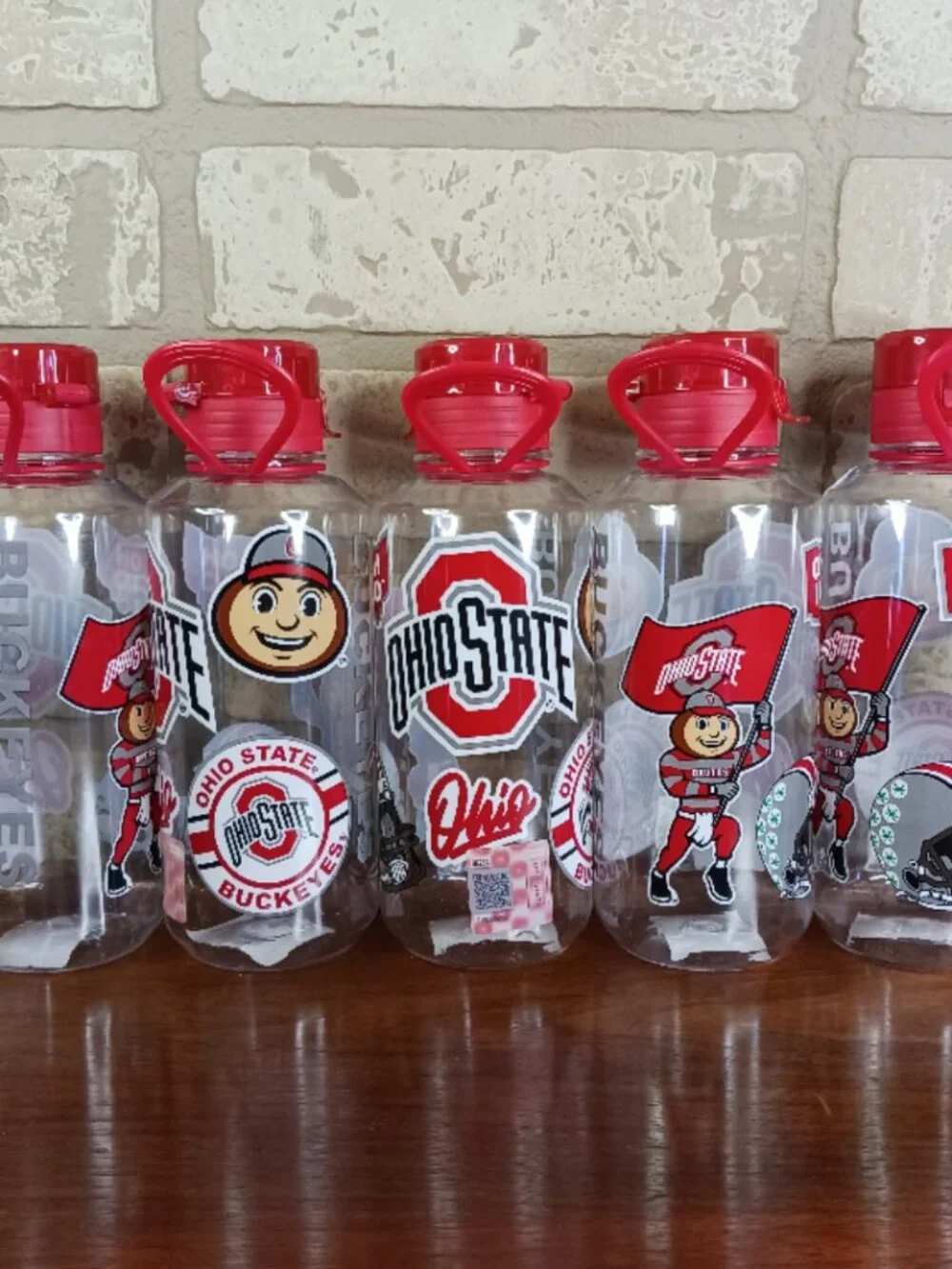 Ohio State Buckeyes Water Bottle Lot of 5 16.6 fl oz Brutus The Buckeye NCAA